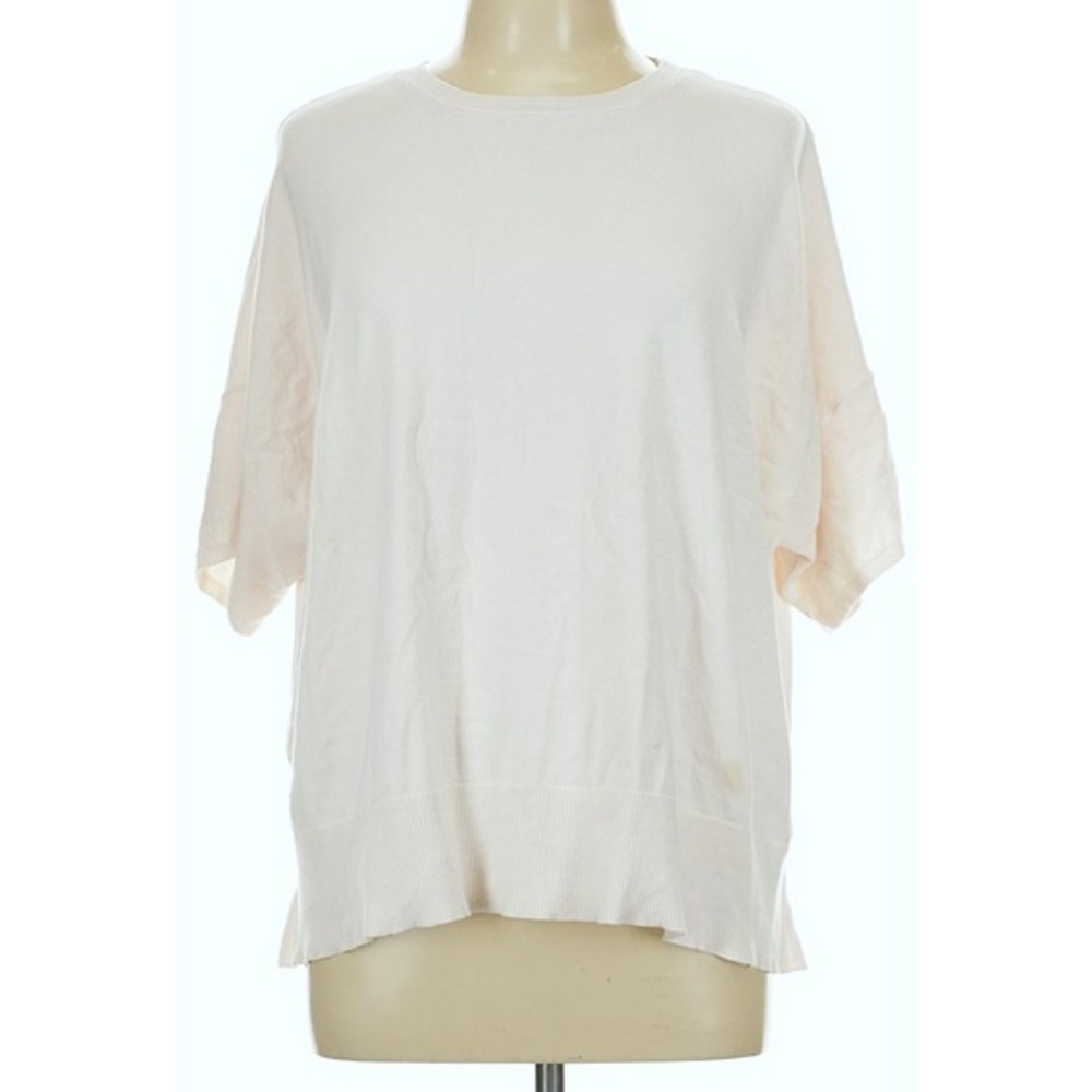 Splendid Women's Short Sleeve Oversized Knit Top, Cream L NWT Soft